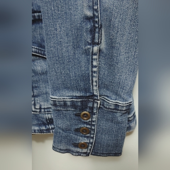 Vintage Contrast Denim Jacket.  Size 14P - Picture 2 of 9